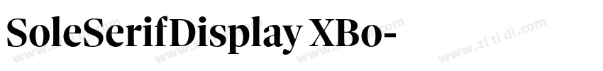 SoleSerifDisplay XBo字体转换 SoleSerifDisplay XBo字体转换